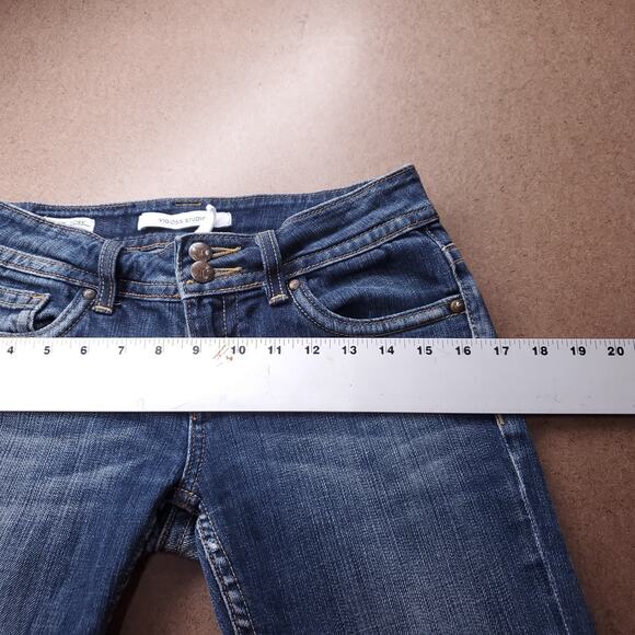 Vigoss The New York Boot Jeans Women 26 Med Blue Low Rise Y2K Bootcut Cowgirl - Picture 5 of 11